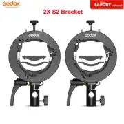 2X Godox S2 Flash Bracket Bowens For Godox V1 AD200Pro TT685II AD400Pro