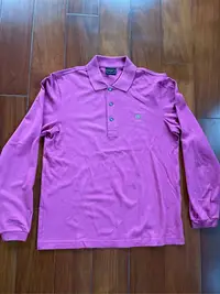 在飛比找Yahoo!奇摩拍賣優惠-LACOSTE 銀鱷魚  桃粉色polo衫 男裝 3號