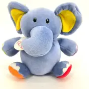 Baby Gund Rockin' Rompers Elephant Plush Rattle Chime NEW