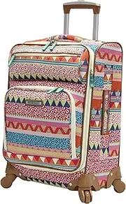 [Lily Bloom] Luggage Carry On Expandable Design Pattern Suitcase For Woman With Spinner Wheels, On the Prowl, 20in
