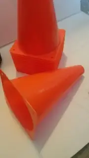 9 Inch Cones Sports, 15 Pack Orange Soccer Cones Training Agility Field Marker P