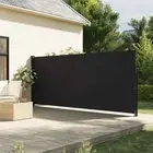 Retractable Side Awning Black 160x500 cm Outdoor Privacy Screen Patio Shad 04429
