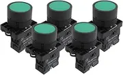 uxcell A12082000ux0366 1 NO N/O Green Sign Momentary Push Button Switch, 600V, 10 Amp, ZB2-BE101C, 5 x 22 mm