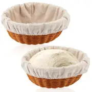 2 Set Bread Proofing Basket 8.66 Inch Sourdough Proofing Basket Round Proofin...