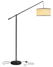 BRIGHTECH Hudson Black Mid-Century LED Floor Lamp