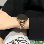 谷歌單排牛仔鏈錶帶 GOOGLE PIXEL WATCH1/2通用款 不鏽鋼金屬 小香風 運動手環 PIXEL單排手鏈