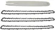 16 Inch Chain Saw Guide Bar with 3Pcs Chains for 009 012 021 E180 MS180 MS190 MS250