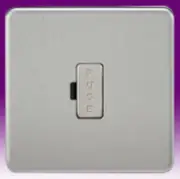 Knightsbridge 13A 230V Screwless Fused Spur Flatplate BRUSHED CHROME (18)