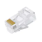 Astrotek ATP-8P8C-6 CAT6 UTP -RJ45 Connector 8P8C Network Plug 3 Prong Blade 3U Gold Plated