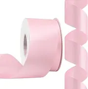 [Rilisili] Pearl Pink Satin Ribbon 2 Inch 25 Yards Double Faced Polyester Satin Ribbons for Gift Wrapping DIY Crafts Weddings Invitations Flower Bouquet Bow Making Home Decor Sewing