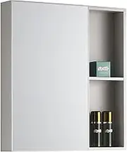 Medicine Cabinet Space Mirror Cabinet Aluminum Wall-Mounted Bathroom Mirror Cabinet Simple Bathroom Separate Mirror Box Bathroom Mirror Cabinet,Mirrors