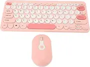 Wireless 2.4G Keyboard Mouse Combo, Round Keycaps Thin Stylish Multifunctional Wireless 2.4G Keyboard Mouse Set for OS X for Desktop