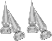 POPETPOP 4pcs Stainless Steel Fence Finials Decorative Picket Fence Caps for Garden Patio Elegant Design for Enhanced Outdoor Aesthetics