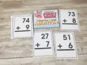 Addition 2-digit plus 1-digit Flashcards For First Grade - Educational
