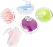 Beavorty 5Pcs Handheld Hair Scalp Massage Brushes Silicone Shampoo Hair Cleaning Comb for Gentle Scalp Massage for All Hair