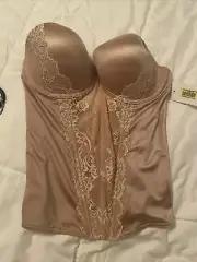 Cassandra Intimates Nude Bustier Corset Size 34D