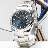 在飛比找蝦皮購物優惠-116200 藍盤 日誌型 日期顯示 自動機械中性表 手錶好