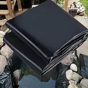 Black Pond Liner 1x6m 2x3m 3x4m 4x6m 5x8m 8x10m Impermeable Underlay MARXAN Fish Pools Membrane for Outdoor Ponds, Fountain and Waterfall Foldable Pond Tarp(8x12m(26.2x39.3ft))