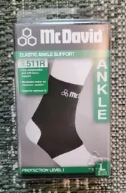 McDavid Elastic Ankle Support 511R L Black Large Compression And Pain Relief