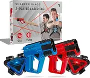 Sharper Image Two-Player Toy Laser Tag Gun & Vest Armor Set for Kids, Safe for Children and Adults, Indoor & Outdoor Battle Games, Combine Multiple Sets for Multiplayer Free-for-All!