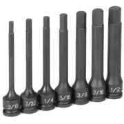 Grey Pneumatic 1247H 3/8" Drive 4" Length Socket Set 7 Pieces