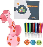 Toyvian 1 Set Cartoon Deer Projection Egg Set Projector Graffiti with Watercolor Pens Cartoon Projector for Painting Multi-Function Plaything Abs Pink