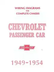 1949 50 51 52 53 54 CHEVROLET WIRING DIAGRAM MANUAL
