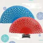 Wooden Folding Fan Multicolor Hand Held Fan Dance Performance Fan