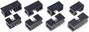 BIZOCA 10PCS IDC/JTAG 2.54 DC3 Male Pin PCB Header Connector 2 * 3/4/5/6/7/8/26/40P Straight Shrouded Socket Box Header Pitch 2.54mm(Straight Needle,34P)