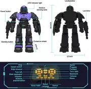 RANFEN RC Robot Toys for Kids, Remote Control Robot with Gesture & Sensing Progr
