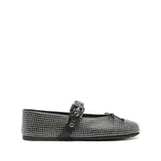 [Miu Miu] Miu Miu Stud-embellished Ballerina Shoes 40 IT BLACK/SILVER