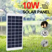 10W 5V Solar Power Portable Charging Panel USB Charger For Samsung iPhone Tablet