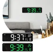 Large LED Digital Wall Clock Temperature Date Day Display USB Remote Control