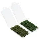 2 Sets/56Pcs Miniature Static Grass Bushy Tuft Shrubs Terrain Model 2 Colors