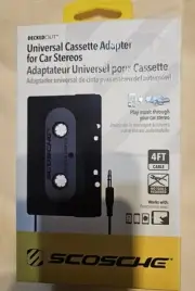 Scosche Decked Out Universal Cassette Adapter for Car Stereos New