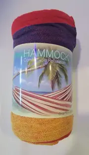 Hammock Comfortable Relaxation~78" x 40"~Red/Blue/Yellow Striped~Cloth~