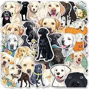 50 PCS Cute Dog Labrador Retriever Stickers Vinyl Waterproof Stickers for Computer,Bicycle,Skateboard,Laptop,Phone,Luggage,Water Bottle Decals for Children,Teens,Adults,Boys,Girls,Kids