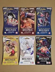 One Piece TCG Eng Sleeved Booster Packs OP-01 02 03 04 05 06 Set Complete Sealed