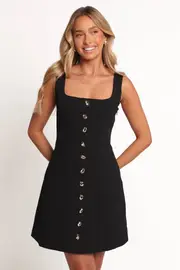 [PUP52] Heidi Mini Dress - Black 6 black