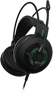 G925 Wired Head-Mounted Gaming Headset with 40mm Driver Unit Omnidirectional Noise Reduction Microphone Black&Green Black&Green