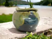 Wheel Thrown Art Vase with our Whacky Wombat Glaze - Melbourne Studio Crafted