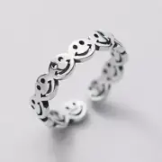 Solid 925 Sterling Silver Adjustable Geometric Unique Ring Jewelry Gift For Her