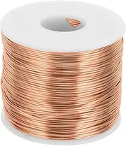 uxcell 18 Gauge Anodized Aluminum Craft Wire Bendable Bonsai Training Wire 492 Feet 1mm for Sculpting Crafts Wreath Floral Beading Jewelry Making, Copper Tone