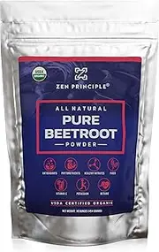 1 lb. Premium Organic Beetroot Powder. 100% USDA Certified. More Fiber and Less Sugar Than Beet Juice. All Natural Energy Boost, Supports Healthy Liver and Heart. Made in USA.