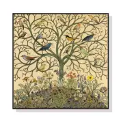 Wall Art 70cmx70cm Tree Of Life Black Frame Canvas