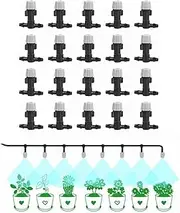 Plastic Mist Misting Nozzle Sprinkler Tee Joints for Misting Watering Plant Flower Cooling System Home Garden Irrigation 20pcs