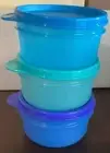 TUPPERWARE SNACK CUPS SERVING BOWL SET X 3 NEW 200ML