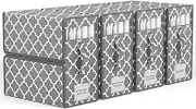 Bed Sheet Organizers and Storage [4 Pack/20L] Larger Sheet Folder Organizer for Duvet Cover Set (Queen or King Size), Bedding Clothes Blankets (4 Pack-Gray)