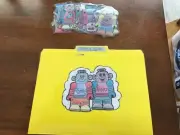Rhyming Robots, rhyming pictures Grade K language arts file folder game