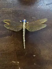 New Tan Vintage DRAGONFLY Brooch Signed MMA Metropolitan Museum of Art